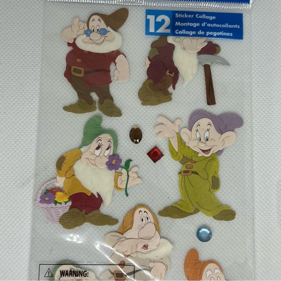 NWT EK Success Jolee’s Disney Snow White Seven Dwarfs Dimensional Sticker - Picture 3 of 6